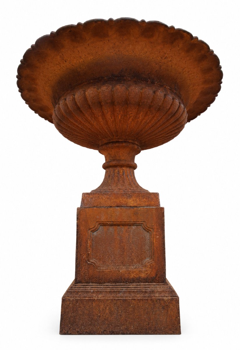  Large Pair Of Medici Vases On A Pedestal-photo-2