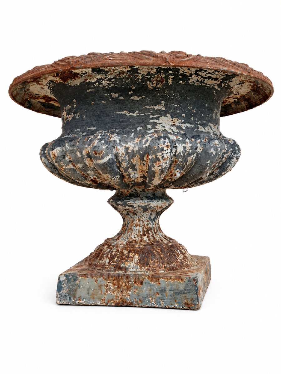 3 Antique Cast-iron Garden Basins – Medici / Classic Style-photo-1