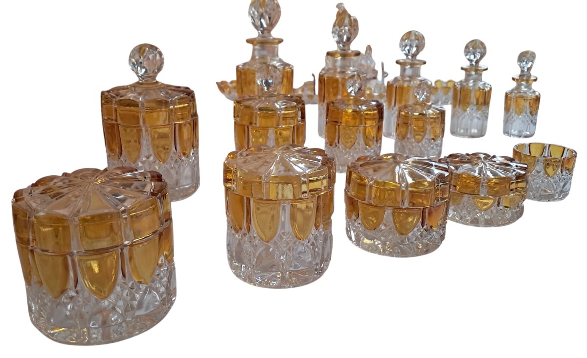 Ensemble de toilette en cristal Val Saint Lambert.-photo-8