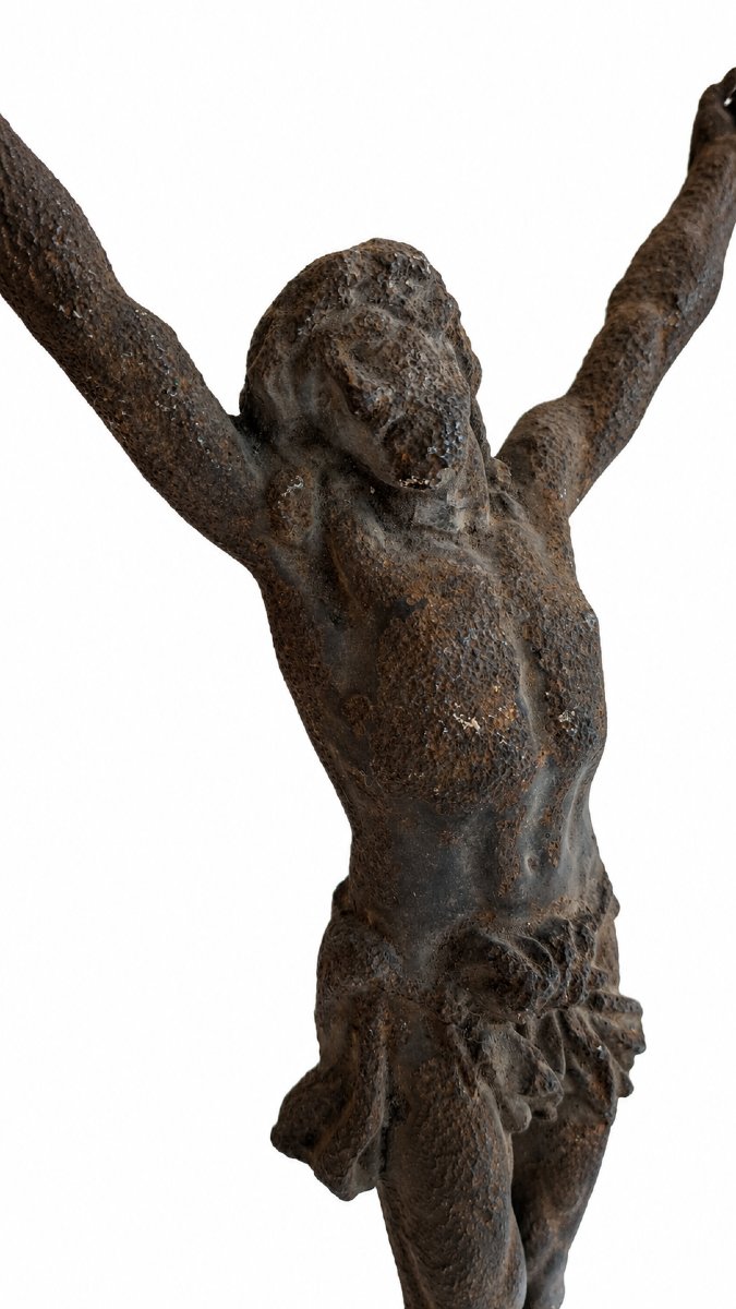  Ancien Christ en croix (Corpus Christi) en fonte de fer – XIXe siècle