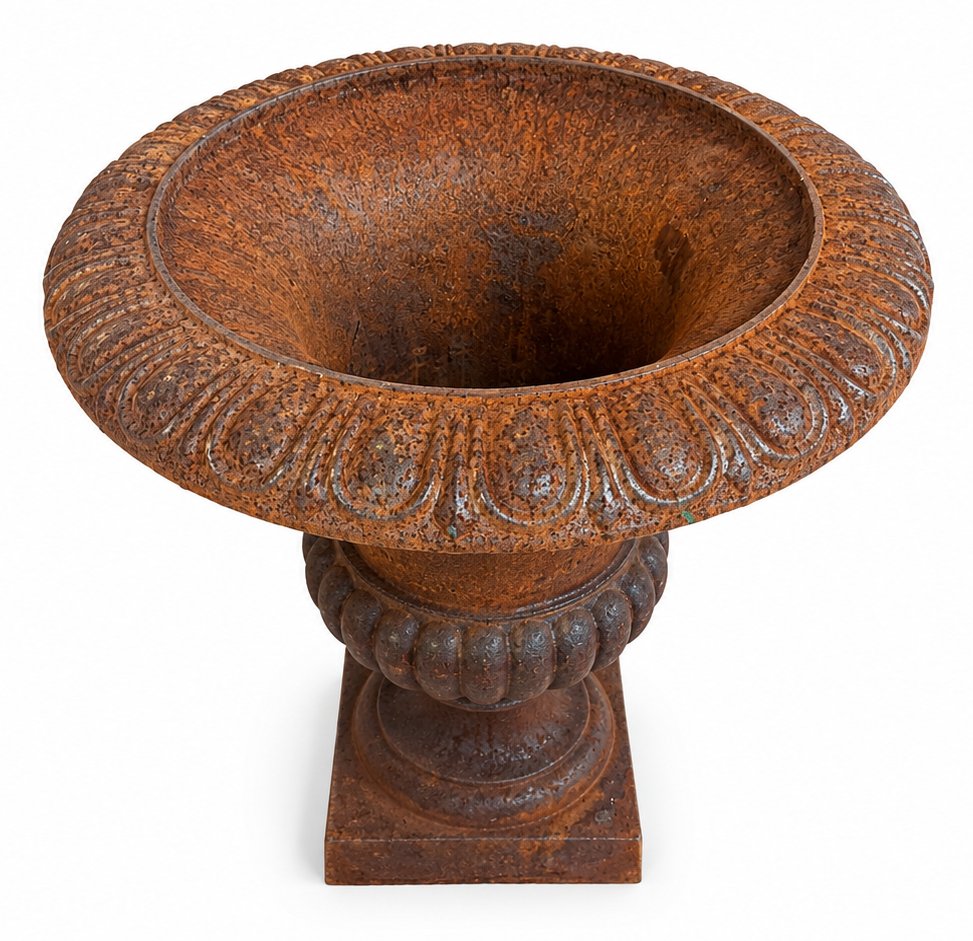 Four Large Medici Vases Made Of Cast Iron -photo-4