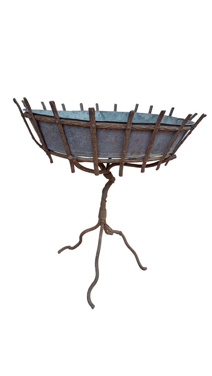 Jardinière décorative en faux bois par Jean-Michel Frank-photo-1