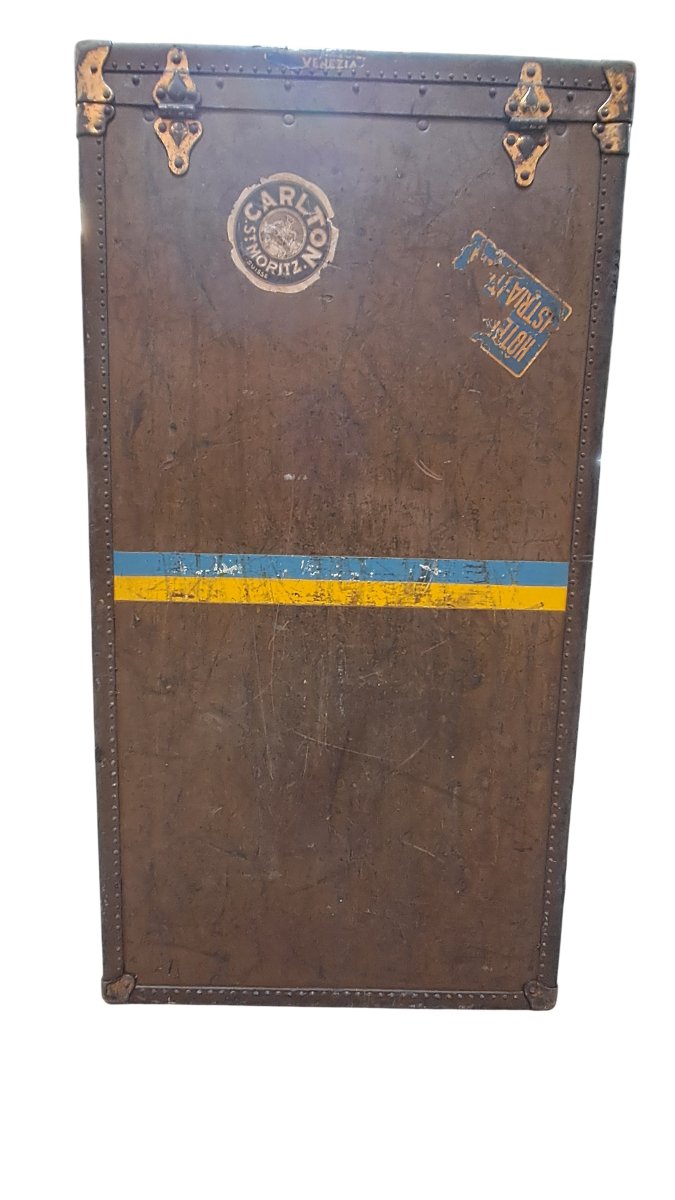 Malle armoire ancienne "The Oshkosh Trunk Company" – Années 1920 – À restaurer-photo-2