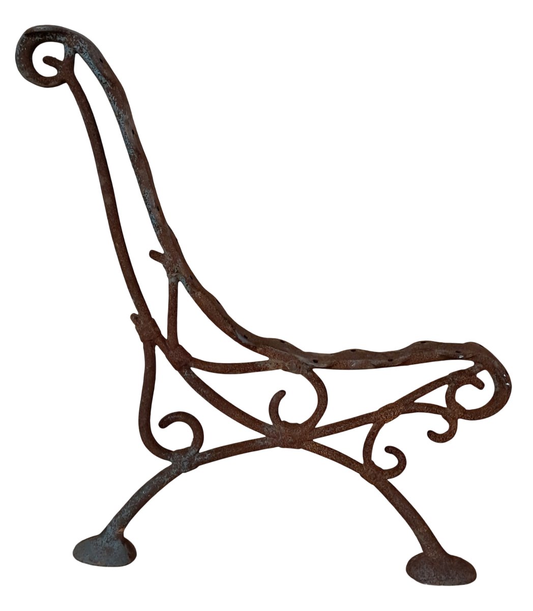 Paire de pieds de banc de jardin en fonte-photo-3