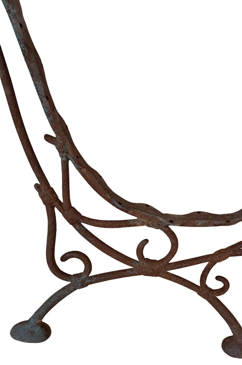 Paire de pieds de banc de jardin en fonte-photo-1