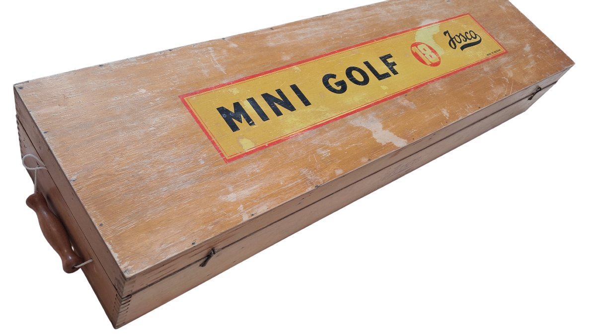 Ancien jeu JASCO coffret de mini-golf vintage en bois-photo-6
