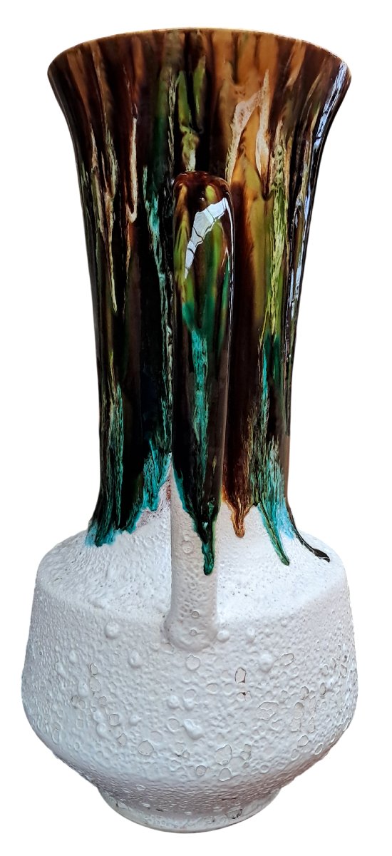 Vase de sol vintage XXL en céramique.-photo-1