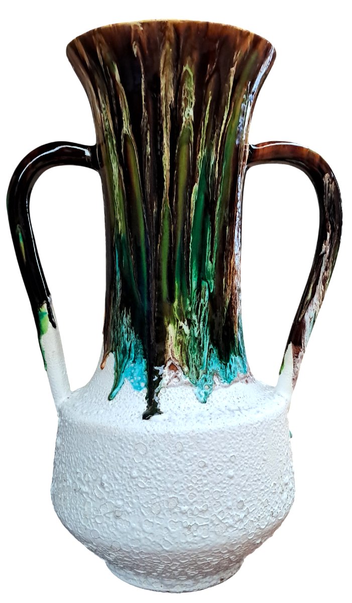 Vase de sol vintage XXL en céramique.