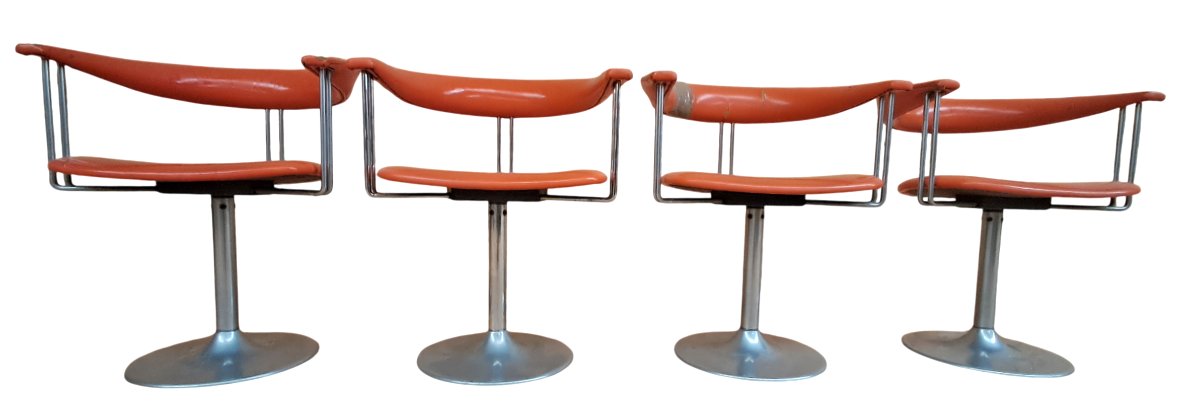 Börje Johanson-style Swivel Chairs From The 1970s-photo-2