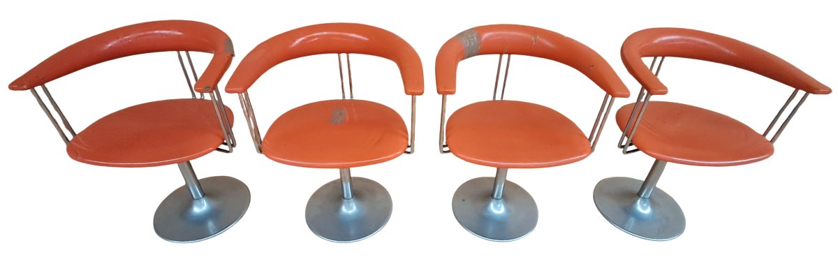 Börje Johanson-style Swivel Chairs From The 1970s-photo-3
