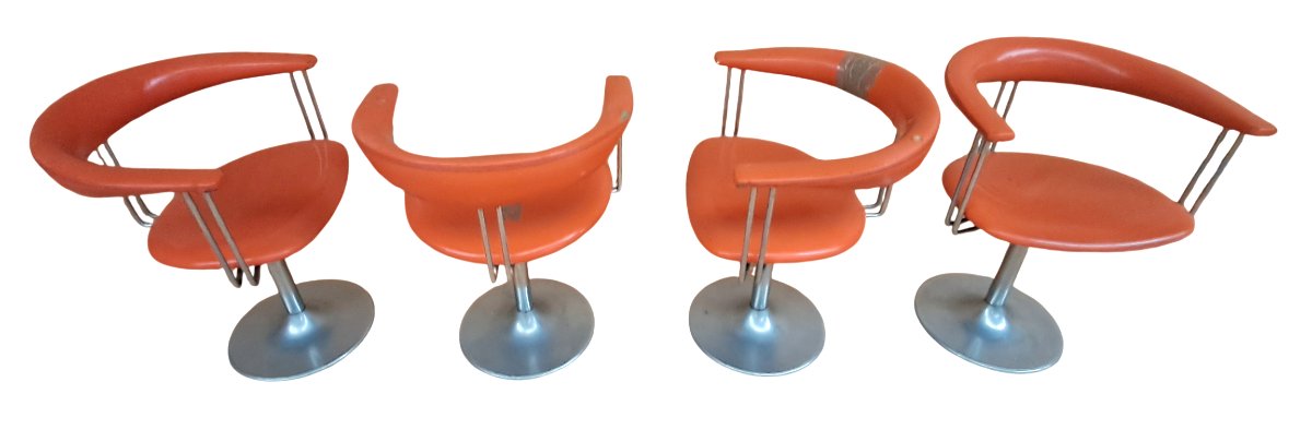 Börje Johanson-style Swivel Chairs From The 1970s-photo-4