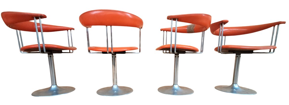 Börje Johanson-style Swivel Chairs From The 1970s