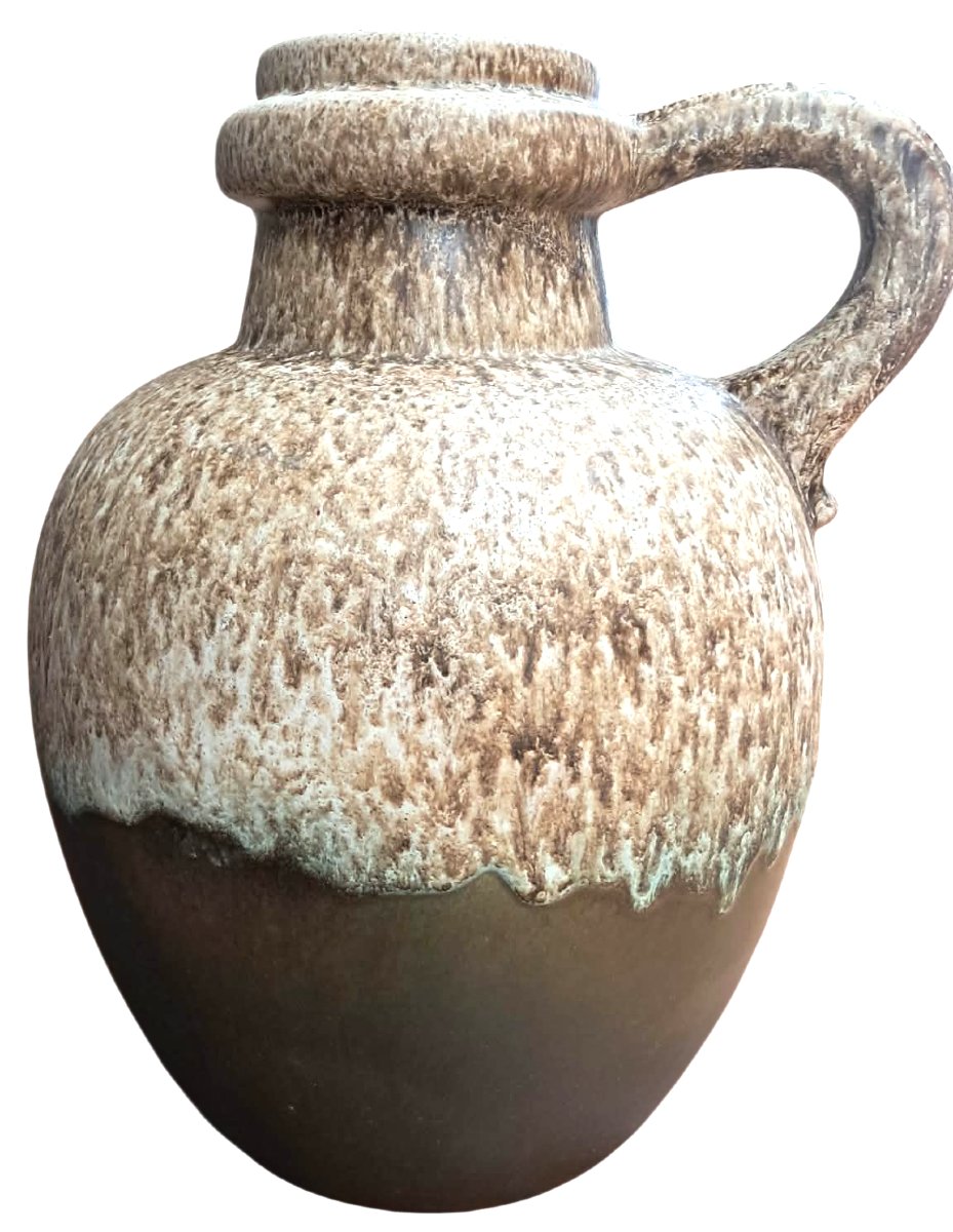 Vase de sol vintage Scheurich 486-38 – Céramique Fat Lava Allemagne de l'Ouest (W. Germany) -photo-2