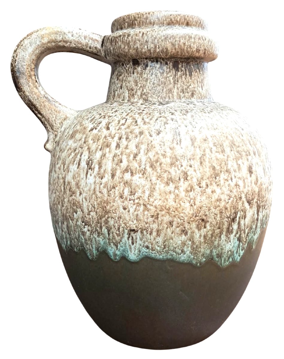 Vase de sol vintage Scheurich 486-38 – Céramique Fat Lava Allemagne de l'Ouest (W. Germany) 