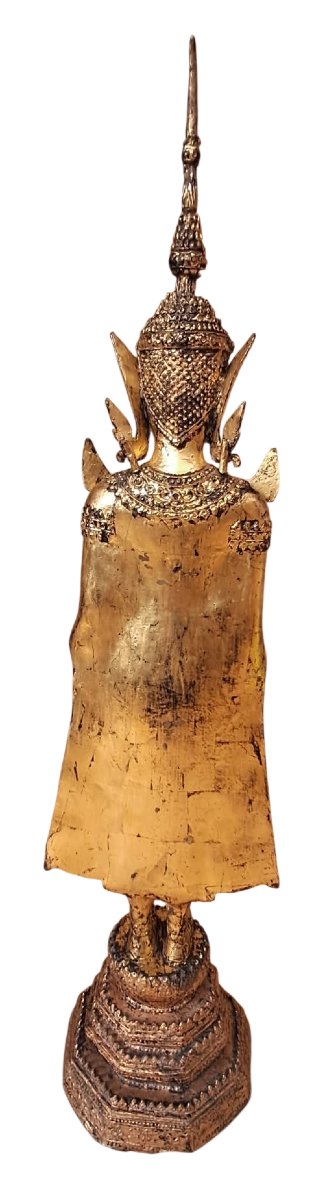 Standing Buddha In Gilded Bronze-photo-1