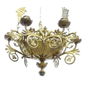 Lustre De Chapelle En Bronze/laiton