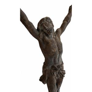  Ancien Christ en croix (Corpus Christi) en fonte de fer – XIXe siècle