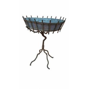 Decorative Faux Wood Planter By Jean-michel Frank