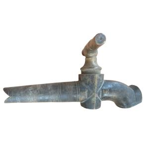 Ancien robinet de tonneau (cannelle) en bronze – XIXe siècle