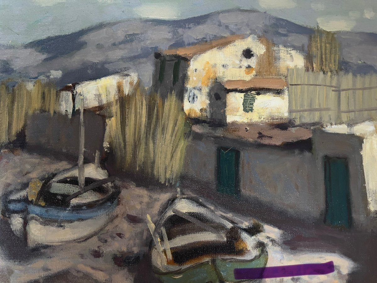 Eugène BABOULENE (1905-1994) Maison de pêcheurs à Gien Hyères -photo-1