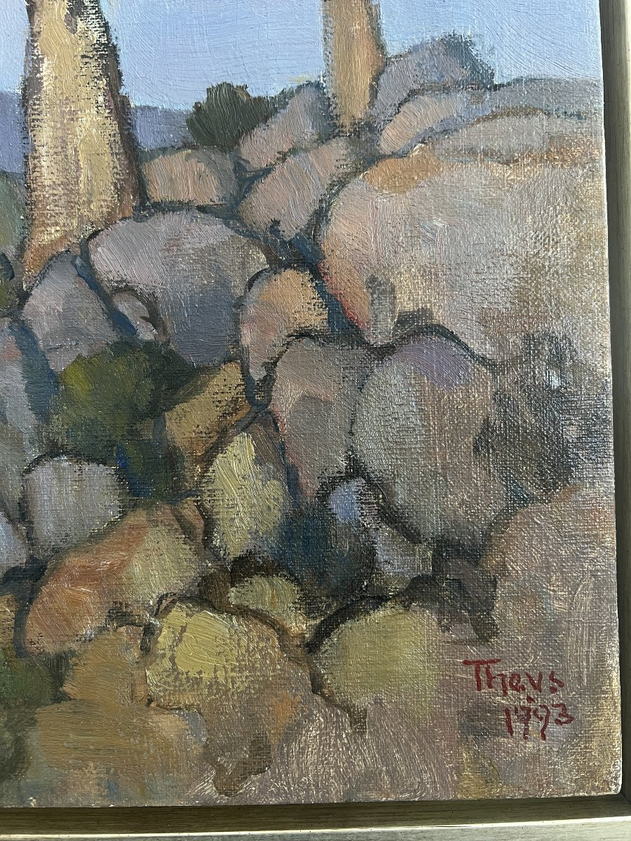 Conrad Theys (born In 1940) Twilight In Namaqualand South Africa Africanist-photo-3