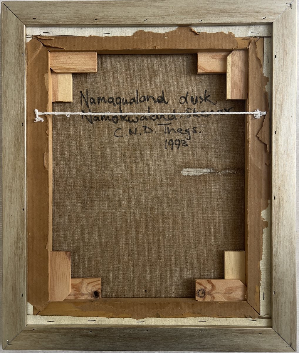 Conrad Theys (born In 1940) Twilight In Namaqualand South Africa Africanist-photo-3