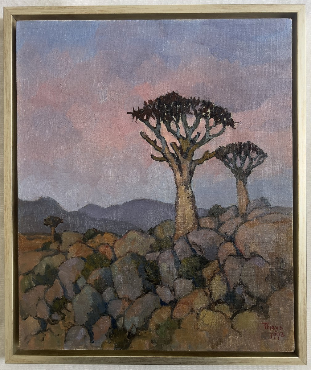 Conrad Theys (born In 1940) Twilight In Namaqualand South Africa Africanist