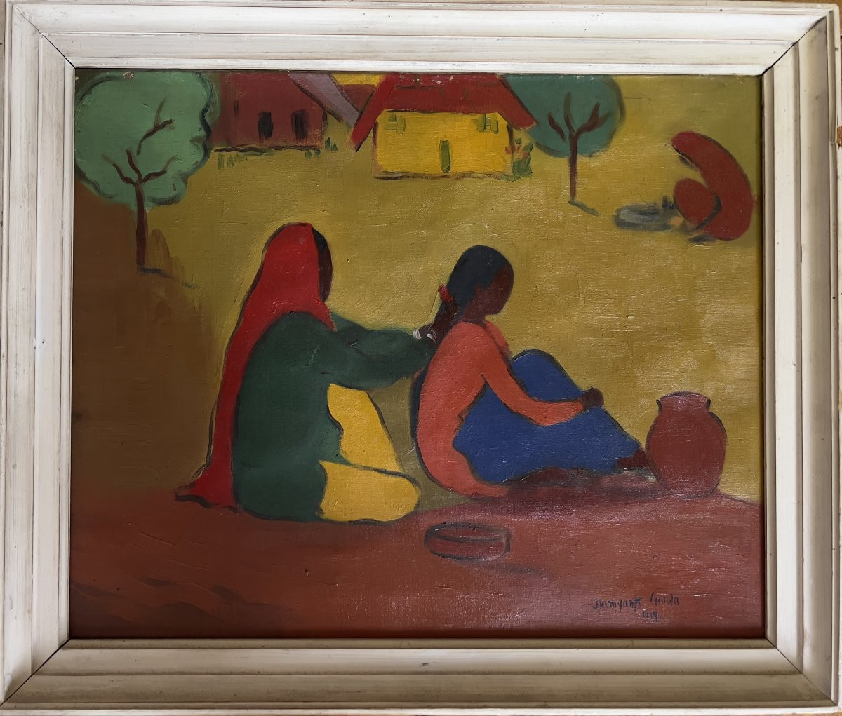 Damayanti Chawla (1920-2004) Indian School, Mid-20th Century Scene In India-photo-2