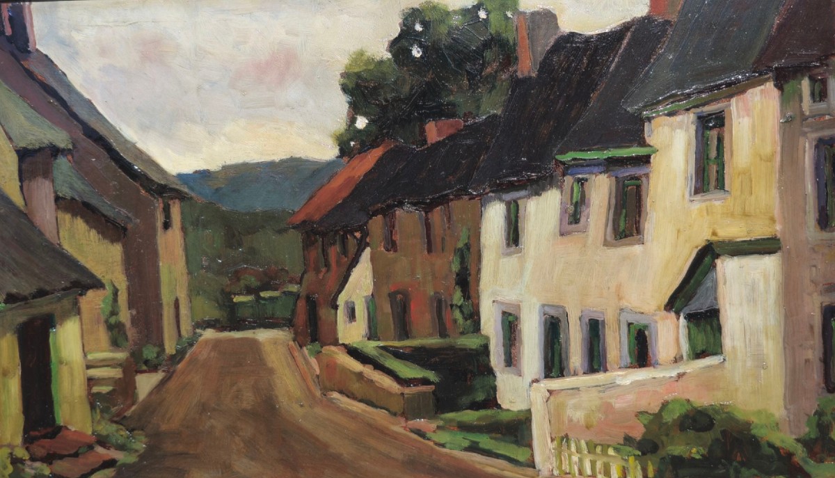 Anonyme, école Liegeoise - Paysage d'Un Village Ardennais 