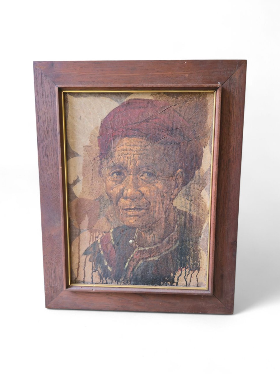 Portrait d’un homme Dao – Nord Vietnam - Technique Mixte