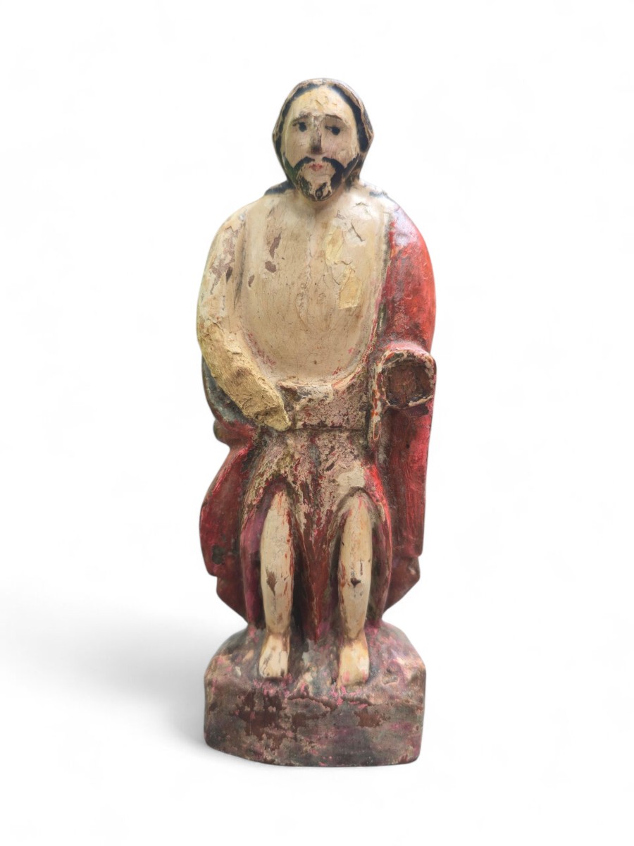 Christ en bois sculpté hispanique 18-19eme
