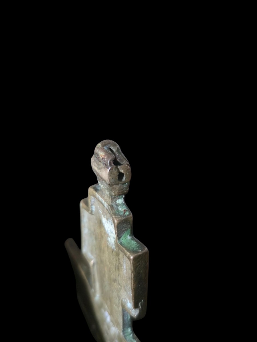 Travail russe, croix, icone de voyage, laiton emaillé, 18-19eme -photo-3