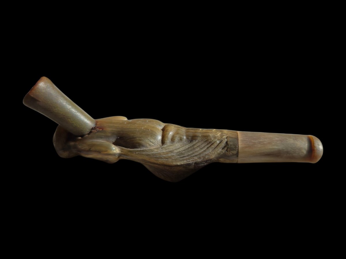 Fume-cigare sculpté, 19eme, femme erotisme-photo-1