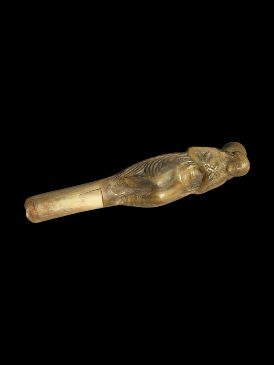 Fume-cigare sculpté, 19eme, femme erotisme-photo-2