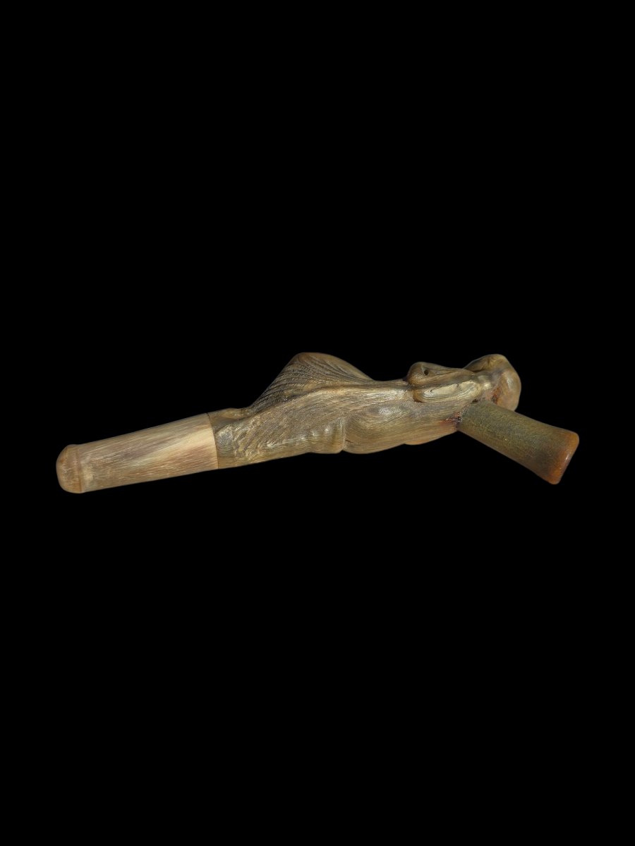 Fume-cigare sculpté, 19eme, femme erotisme-photo-3