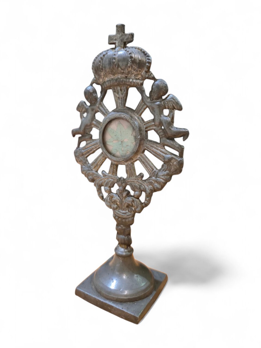 Ostentatious Reliquary - Pewter - 18th Century 