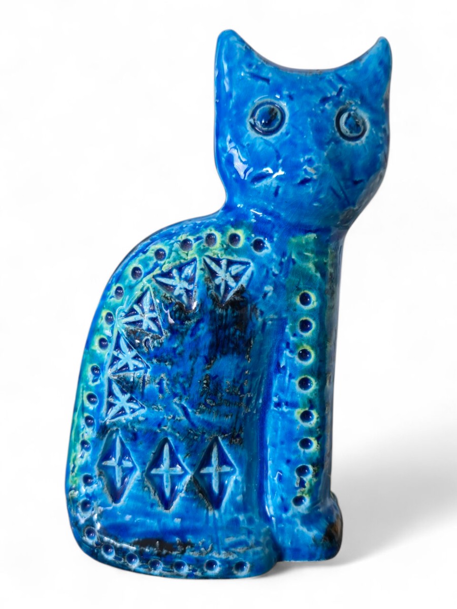 Aldo Londi (1911–2003) For Bitossi, Montelupo Fiorentino - Glazed Ceramic Cat 