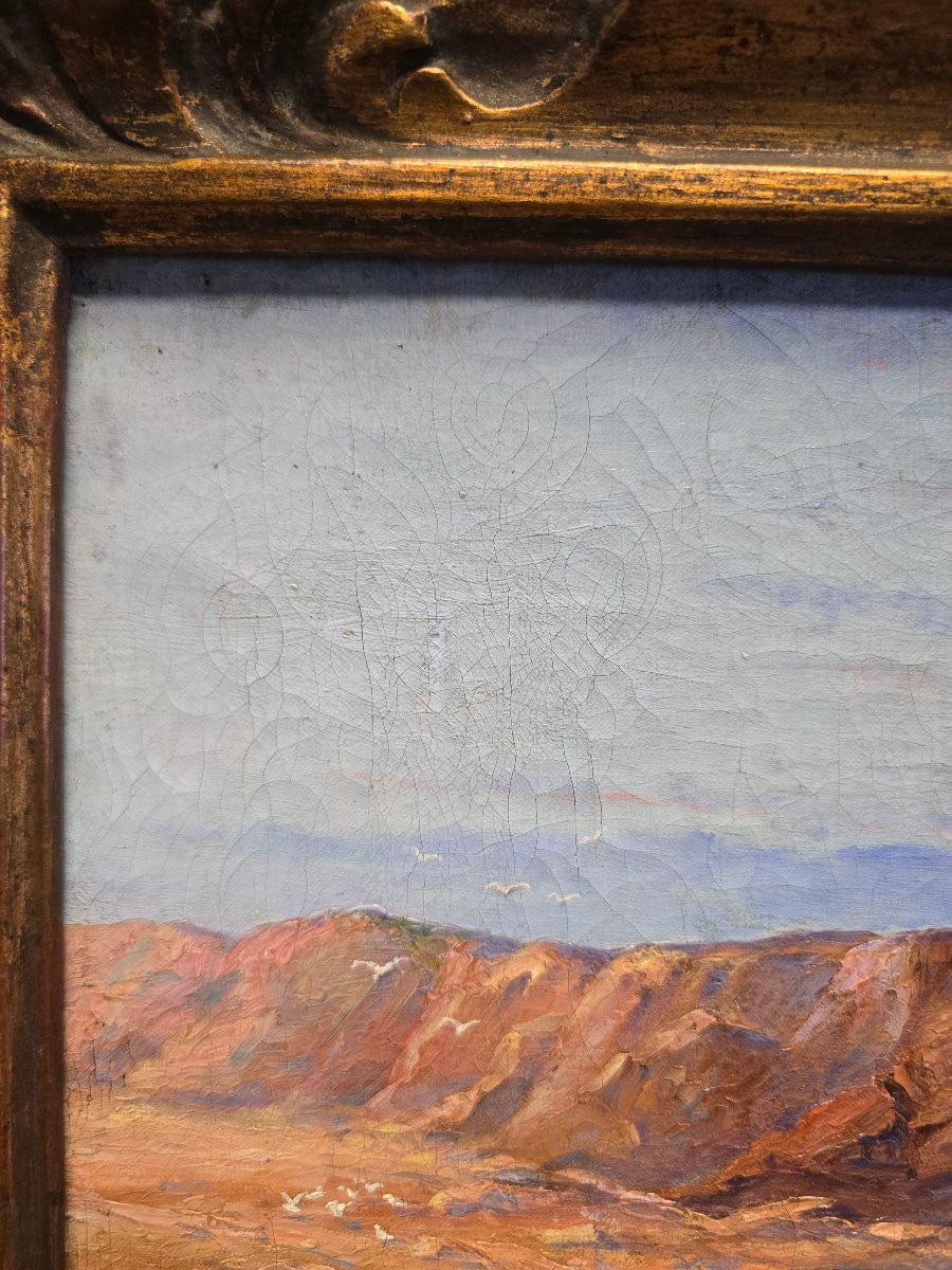 Anonymous - French School - Seascape With Cliffs - Impressionism - 19th Century-photo-4