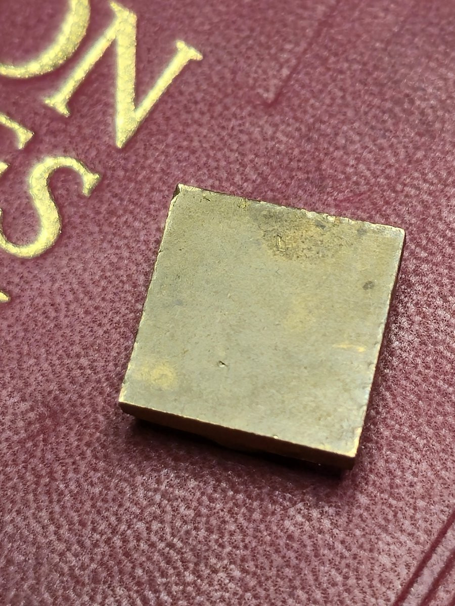 Iron Plate Matrix For Bookbinder/gilder - Heraldic Crest Of The Blackadder Clan, Scotland, Circa 1900-photo-2