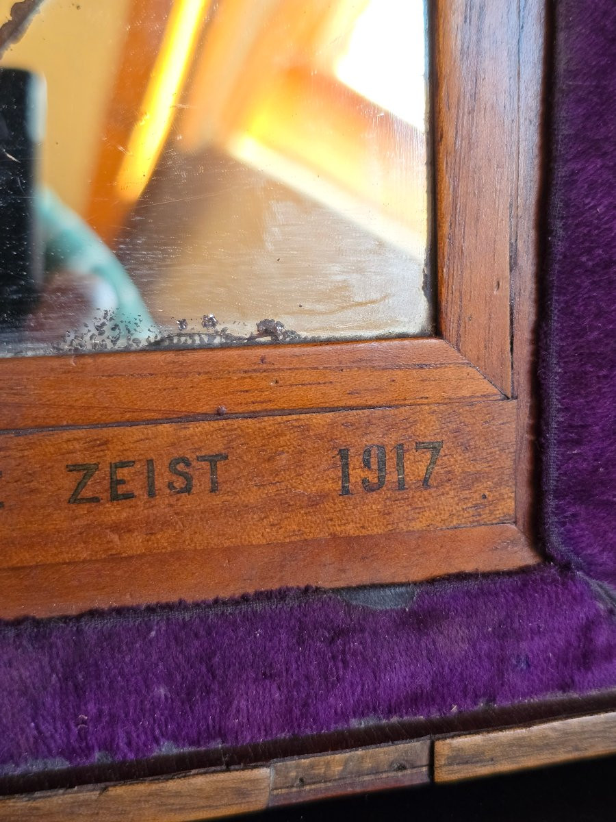 Souvenir première guerre mondiale Camp de Zeist 1914 1917 marqueterie artisanat de poilu 14 18-photo-2