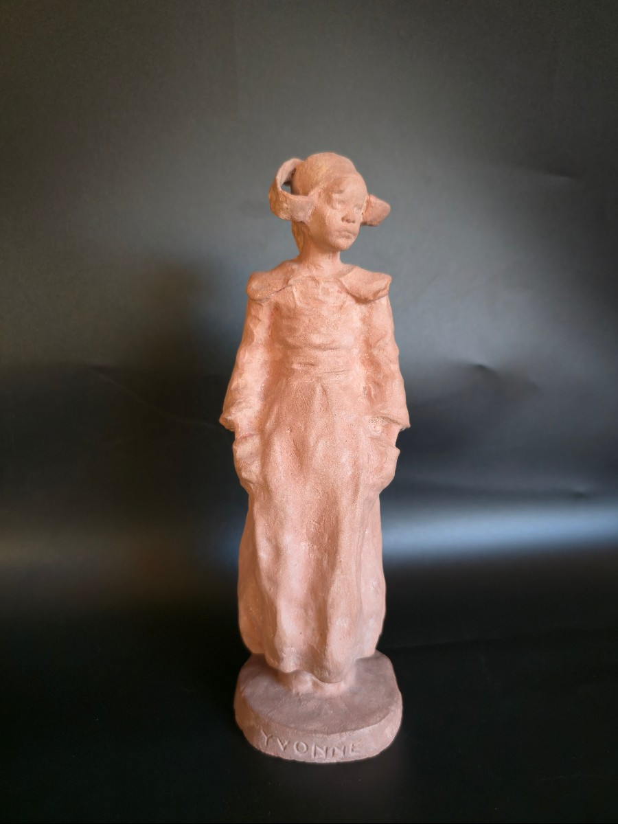 Ruth Anna Maria Milles (1873-1941) - Yvonne , jeune bretonne de Pont-Aven, proche de Rodin