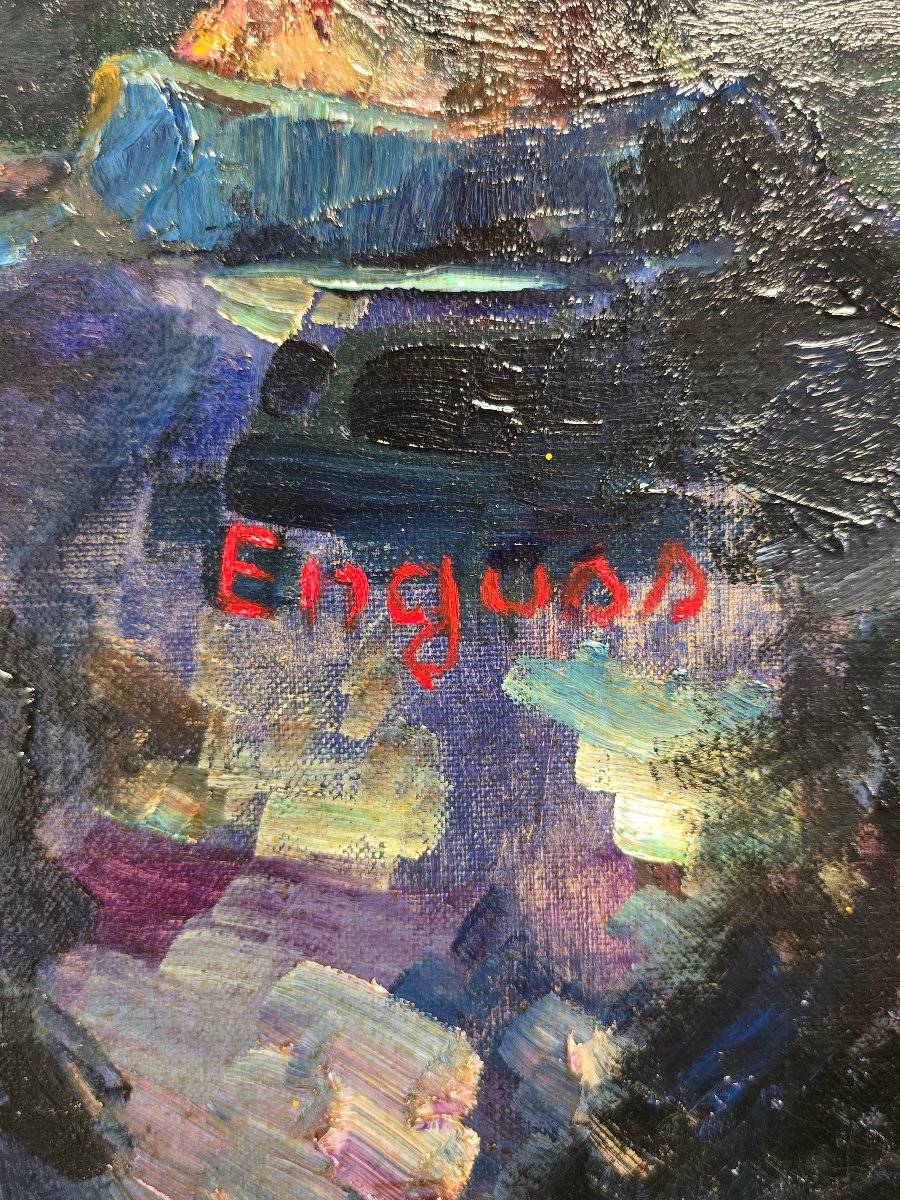 Anonyme, école belge ?, à identifier, portrait de marin, expressionisme, bateaux, gr. Kokoschka-photo-3