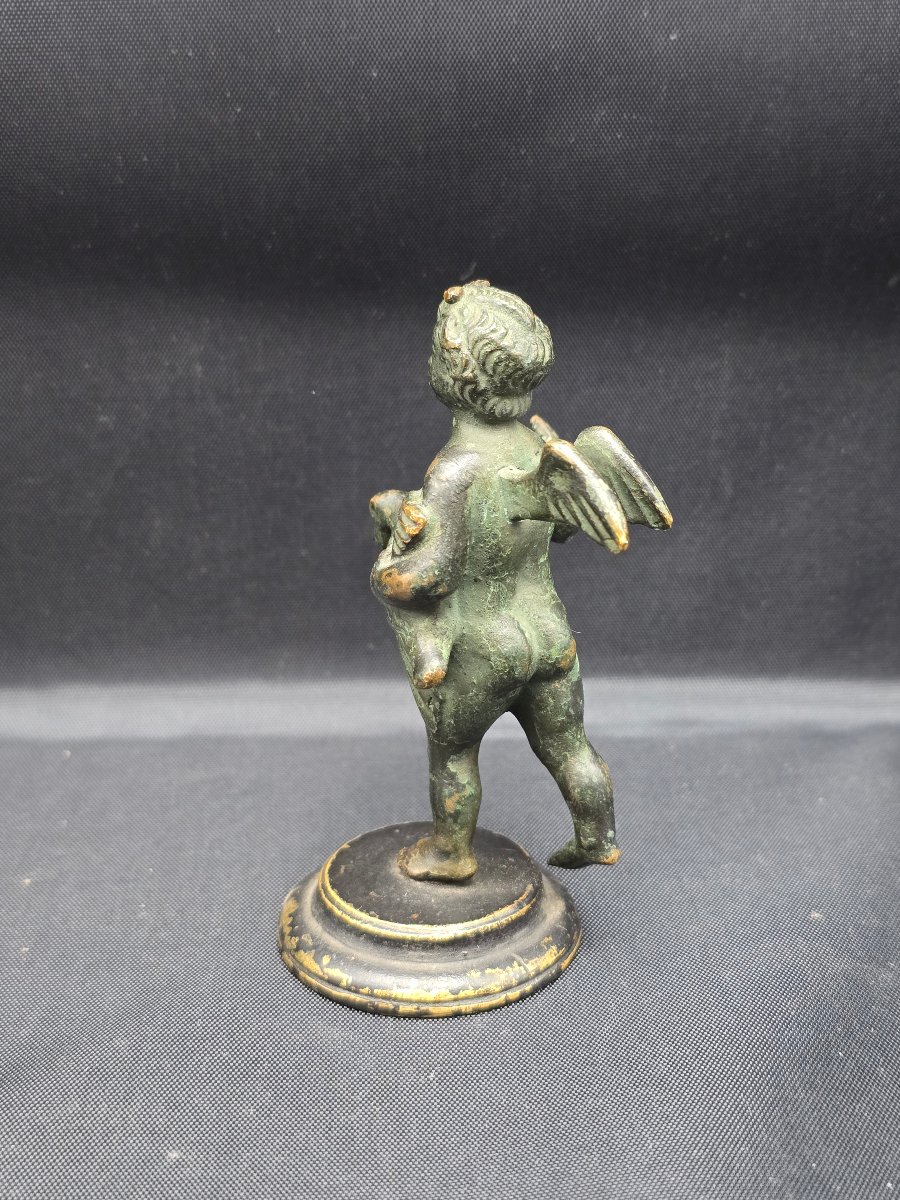 Bronze du Grand Tour - 19ème siècle - Eros avec une oie ,  cupidon, amour, romain-photo-4