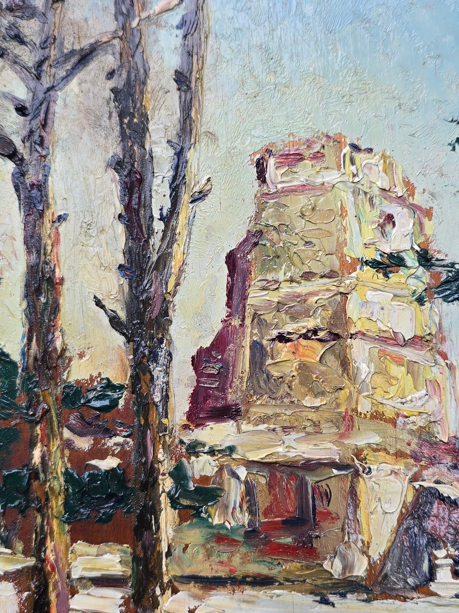Albert Delaunois (?) (1895-1936), paysage Provence, La Tour Magne, Nimes, archeologie, romain-photo-4