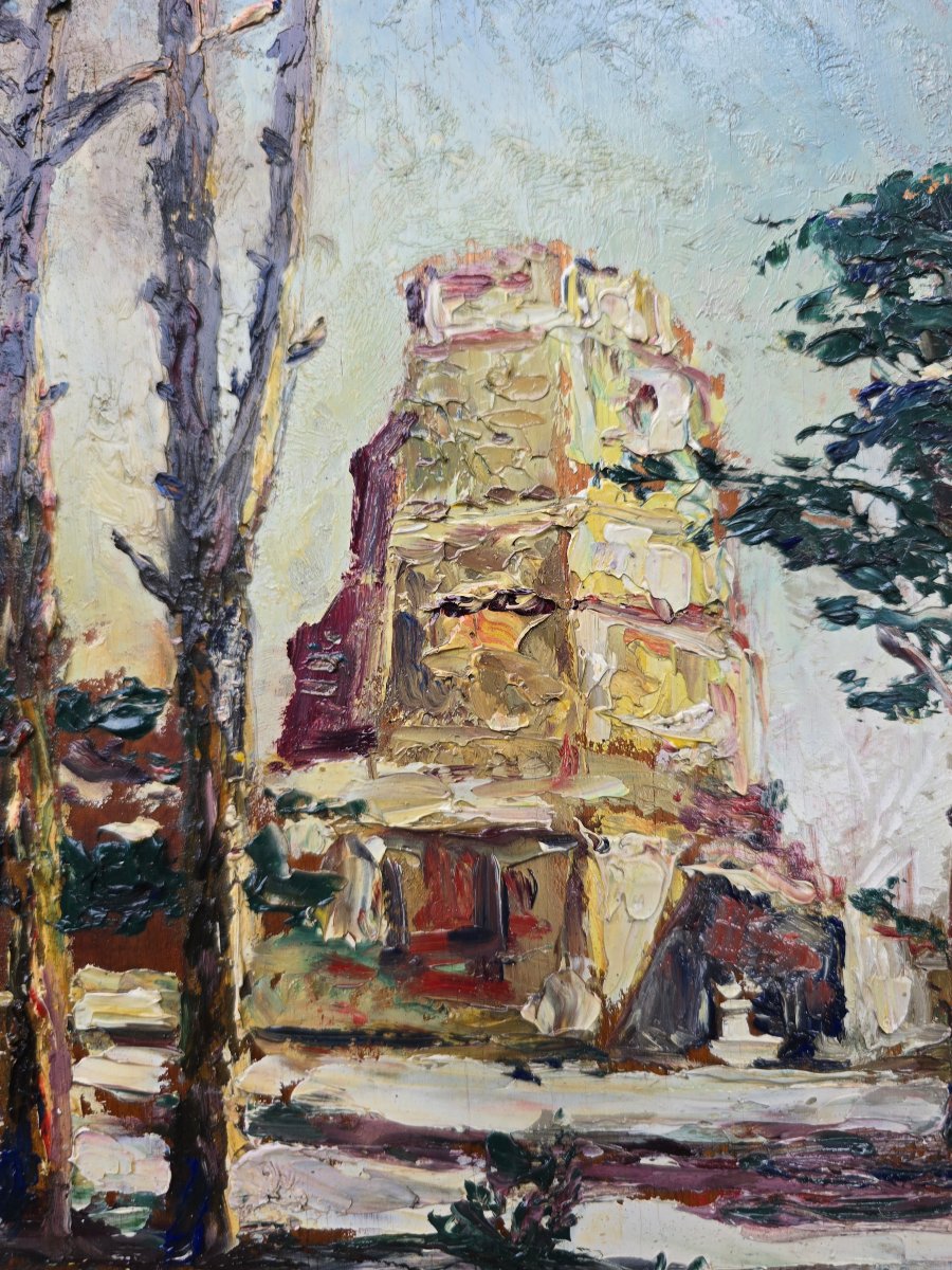 Albert Delaunois (?) (1895-1936), paysage Provence, La Tour Magne, Nimes, archeologie, romain-photo-1