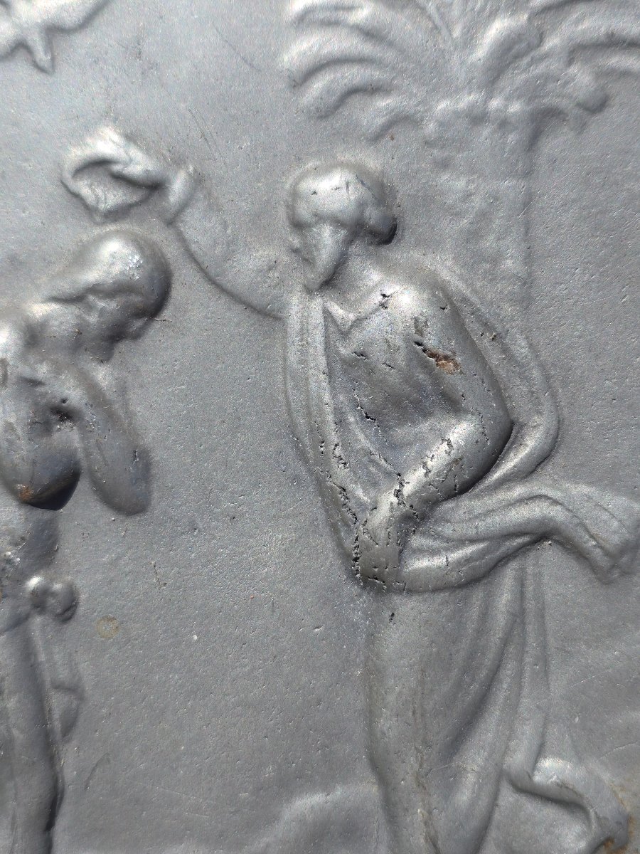 A identifier, 18e, plat en étain à décor religieux, Baptème du Christ, Saint Jean Baptiste-photo-2