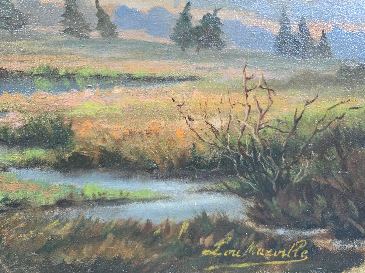 Louis Marville (1888-1968), grand paysage des fagnes belgique, ardenne, luxembourg, liège-photo-2