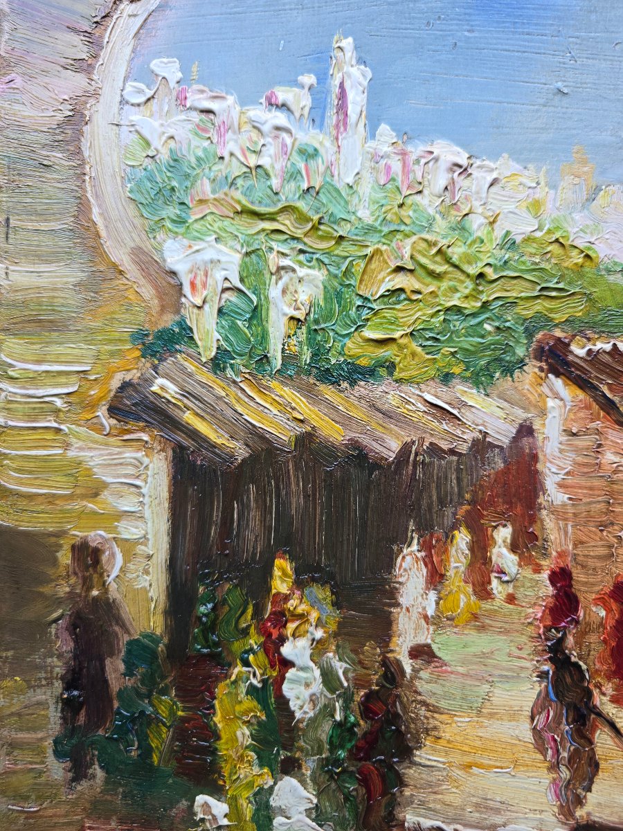R Rigoli -  vers 1930 - vue d'une ruelle orientale - casbah - médina - maroc ou algerie -photo-2