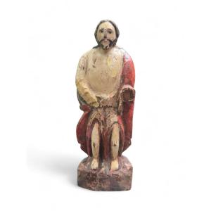Christ en bois sculpté hispanique 18-19eme