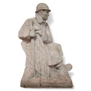 Etude de monument aux morts, platre d'atelier, guerre 14-18
